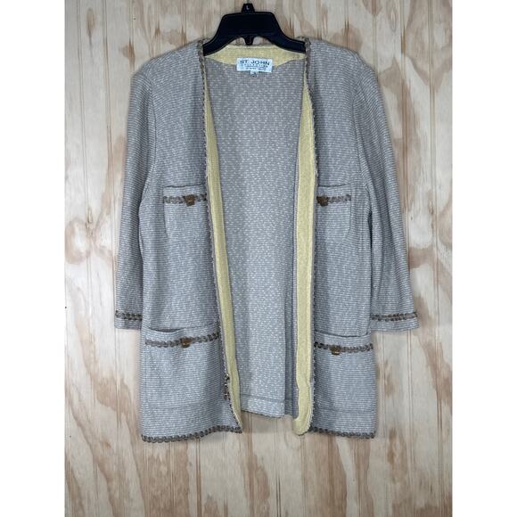 Vintage St John Collection Tan Beige Tweed Skirt Suit Jacket 12 Skirt 14/16 - Picture 4 of 12